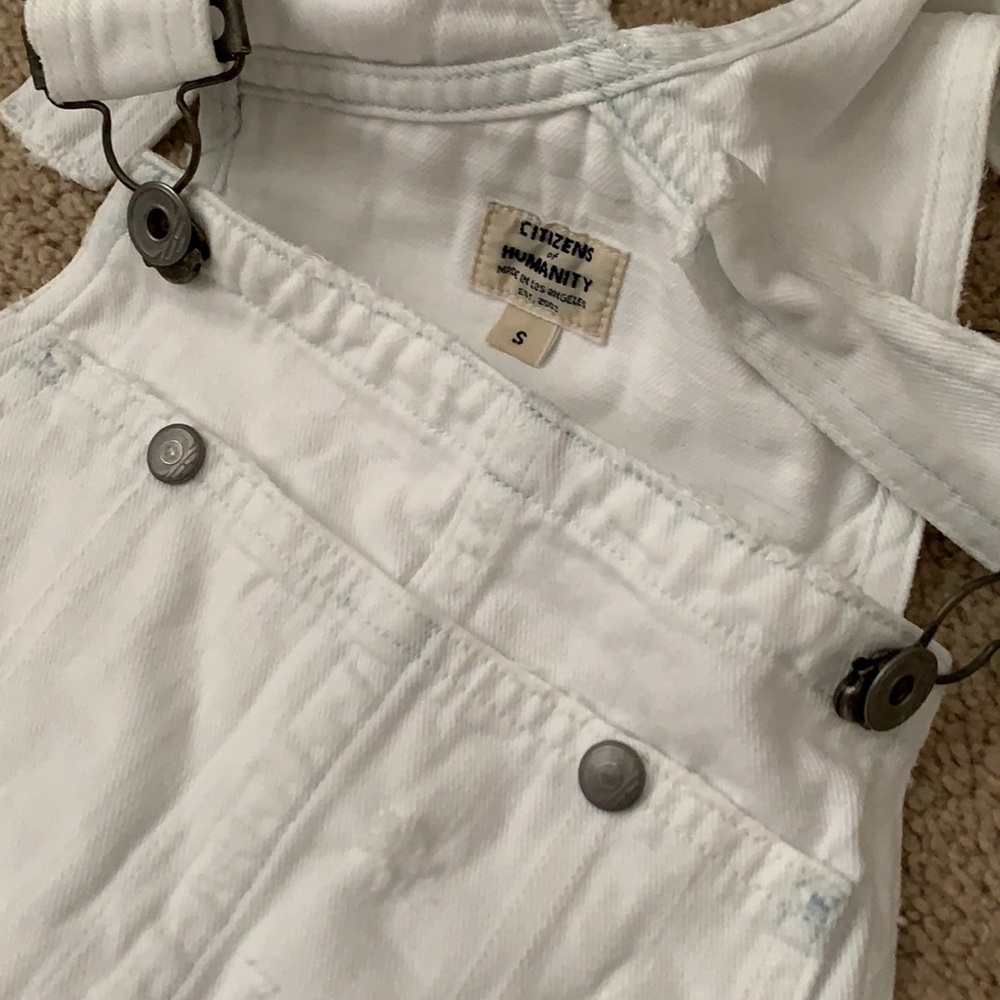 Citizens of Humanity Quincy Overalls White SMALL - Picture 6 of 7